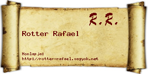 Rotter Rafael névjegykártya